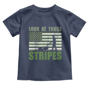 Funny Gardening Lawn Mower Toddler T Shirt Look At Those Stripes American Flag TS11 Navy Print Your Wear