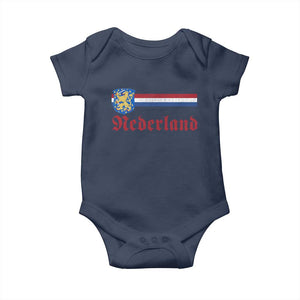Nederland Holland Emblem Lion Vintage Dutch Flag Baby Onesie