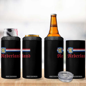 Nederland Holland Emblem Lion Vintage Dutch Flag 4 in 1 Can Cooler Tumbler