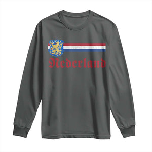 Nederland Holland Emblem Lion Vintage Dutch Flag Long Sleeve Shirt