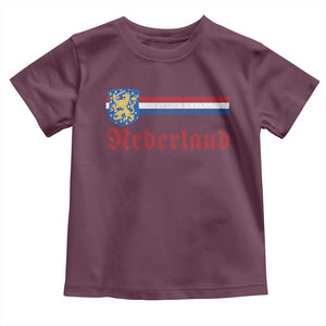 Nederland Holland Emblem Lion Vintage Dutch Flag Toddler T Shirt