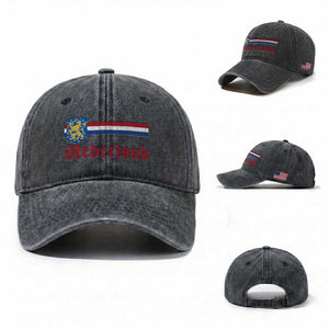 Nederland Holland Emblem Lion Vintage Dutch Flag Washed Cotton Baseball Cap