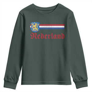 Nederland Holland Emblem Lion Vintage Dutch Flag Youth Sweatshirt