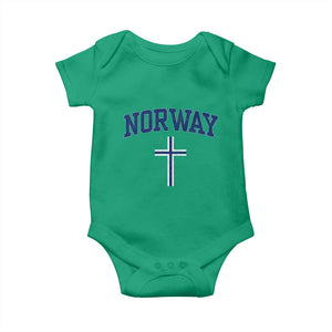 Norway Vintage Soccer Design The Nordic Cross Flag Baby Onesie