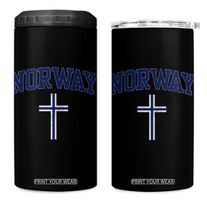 Norway Vintage Soccer Design The Nordic Cross Flag 4 in 1 Can Cooler Tumbler TS11 One Size: 16 oz Black Print Your Wear