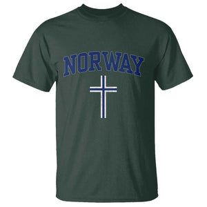 Norway Vintage Soccer Design The Nordic Cross Flag T Shirt