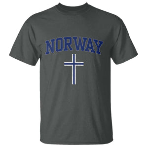 Norway Vintage Soccer Design The Nordic Cross Flag T Shirt