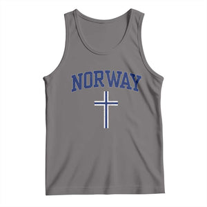 Norway Vintage Soccer Design The Nordic Cross Flag Tank Top