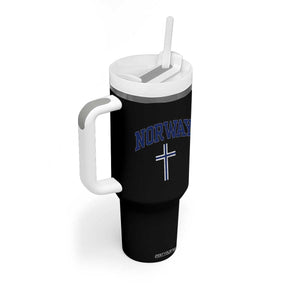 Norway Vintage Soccer Design The Nordic Cross Flag Tumbler With Handle TS11 Print Your Wear