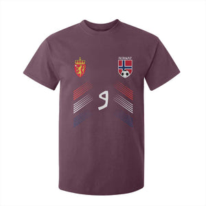 Norway Football Crest Jersey Style T Shirt For Kid Number 9 Viking Athletic for Soccer Fan