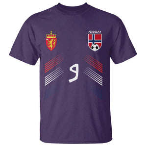 Norway Football Crest Jersey Style T Shirt Number 9 Viking Athletic for Soccer Fan