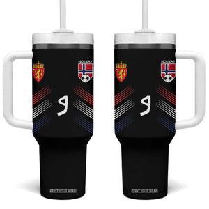 Norway Football Crest Jersey Style Tumbler With Handle Number 9 Viking Athletic for Soccer Fan