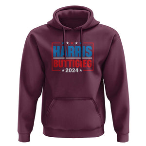 Harris Buttigieg 2024 Hoodie Presidential Election American Flag Star TS11 Maroon Print Your Wear