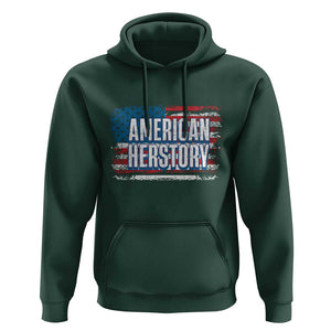 Kamala Harris Hoodie American Herstory History USA Flag Election 2024 TS11 Dark Forest Green Print Your Wear