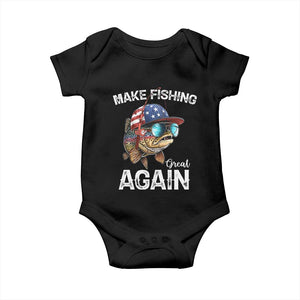 Funny Make Fishing Great Again Baby Onesie Bass Fishing TS11 Black Print Your Wear