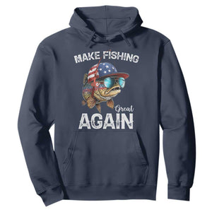 Funny Make Fishing Great Again Hoodie Bass Fishing TS11 Navy Print Your Wear