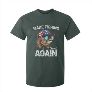 Funny Make Fishing Great Again T Shirt For Kid Bass Fishing TS11 Dark Forest Green Print Your Wear
