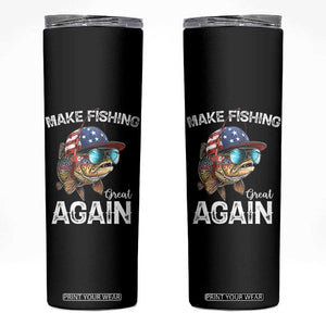 Funny Make Fishing Great Again Skinny Tumbler Bass Fishing TS11 Black Print Your Wear