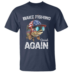 Funny Make Fishing Great Again T Shirt Bass Fishing TS11 Navy Print Your Wear