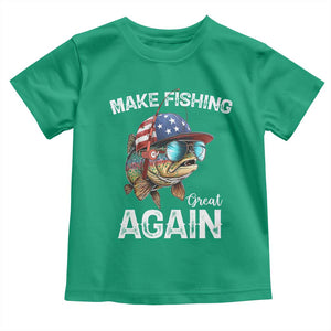 Funny Make Fishing Great Again Toddler T Shirt Bass Fishing TS11 Irish Green Print Your Wear