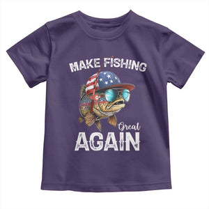 Funny Make Fishing Great Again Toddler T Shirt Bass Fishing TS11 Purple Print Your Wear
