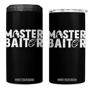 Funny Master Baiter 4 in 1 Can Cooler Tumbler Fishing Fisherman Adult Jokes Father's Day TS11 One Size: 16 oz Black Print Your Wear