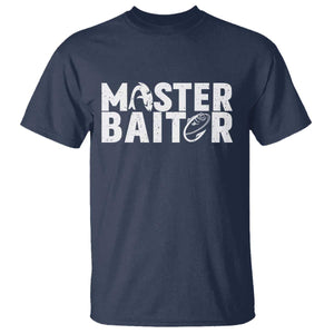 Funny Master Baiter T Shirt Fishing Fisherman Adult Jokes Father's Day TS11 Navy Print Your Wear