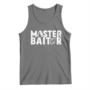 Funny Master Baiter Tank Top Fishing Fisherman Adult Jokes Father's Day TS11 Black Heather Print Your Wear