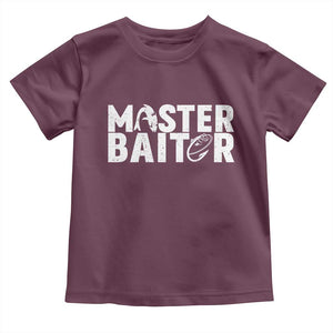 Funny Master Baiter Toddler T Shirt Fishing Fisherman Adult Jokes Father's Day TS11 Maroon Print Your Wear