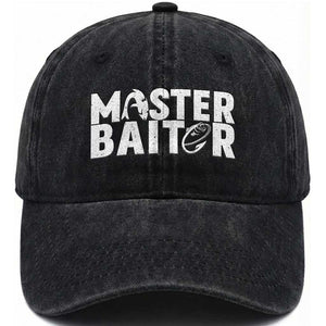 Funny Master Baiter Washed Cotton Baseball Cap Fishing Fisherman Adult Jokes Father's Day TS11 Print Your Wear