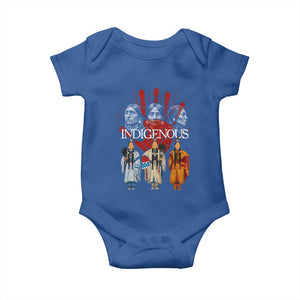 Native American Indigenous Women MMIW Red Hand Indian Baby Onesie TS11 Royal Blue Print Your Wear
