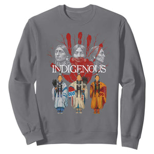 Native American Indigenous Women MMIW Red Hand Indian Sweatshirt TS11 Charcoal Print Your Wear