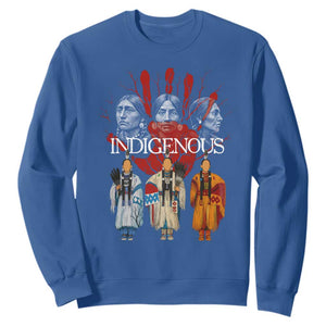 Native American Indigenous Women MMIW Red Hand Indian Sweatshirt TS11 Royal Blue Print Your Wear