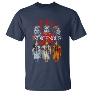 Native American Indigenous Women MMIW Red Hand Indian T Shirt TS11 Navy Print Your Wear
