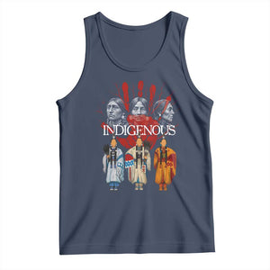 Native American Indigenous Women MMIW Red Hand Indian Tank Top TS11 Navy Print Your Wear