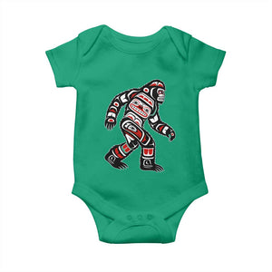 Bigfoot Native American Northwest Coast Art Baby Onesie TS11 Irish Green Print Your Wear
