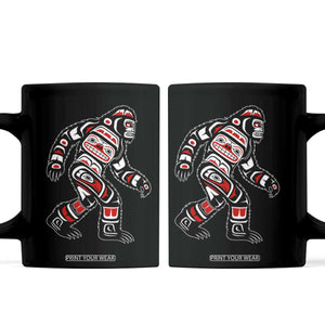 Bigfoot Native American Northwest Coast Art Coffee Mug TS11 Black Print Your Wear