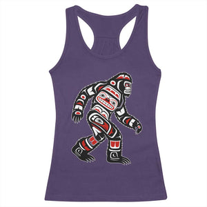 Bigfoot Native American Northwest Coast Art Racerback Tank Top TS11 Purple Print Your Wear