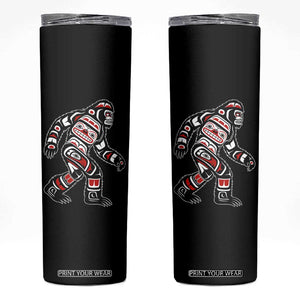 Bigfoot Native American Northwest Coast Art Skinny Tumbler TS11 Black Print Your Wear