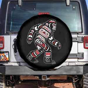 Bigfoot Native American Northwest Coast Art Spare Tire Cover TS11 No hole Black Print Your Wear