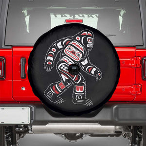 Bigfoot Native American Northwest Coast Art Spare Tire Cover TS11 Black Print Your Wear