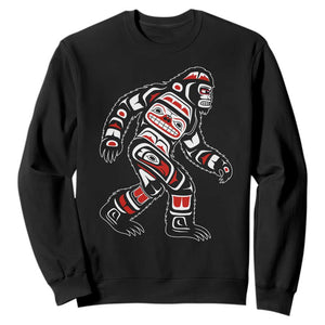 Bigfoot Native American Northwest Coast Art Sweatshirt TS11 Black Print Your Wear