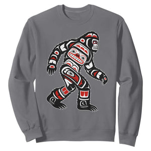 Bigfoot Native American Northwest Coast Art Sweatshirt TS11 Charcoal Print Your Wear