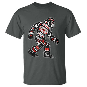 Bigfoot Native American Northwest Coast Art T Shirt TS11 Dark Heather Print Your Wear