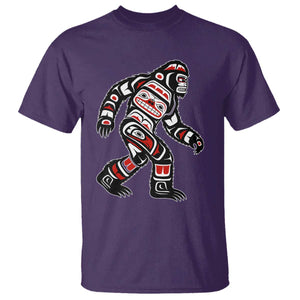 Bigfoot Native American Northwest Coast Art T Shirt TS11 Purple Print Your Wear