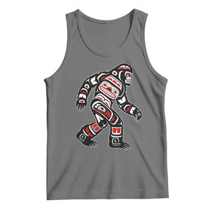 Bigfoot Native American Northwest Coast Art Tank Top TS11 Black Heather Print Your Wear