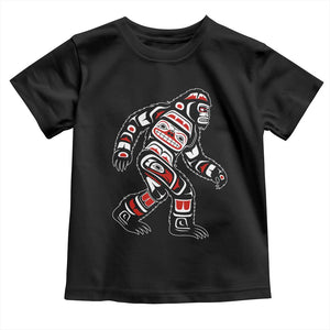 Bigfoot Native American Northwest Coast Art Toddler T Shirt TS11 Black Print Your Wear