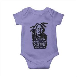 Sitting Bull Baby Onesie I Loved America Before It Was Called America Native American Chief TS11 Violet Print Your Wear