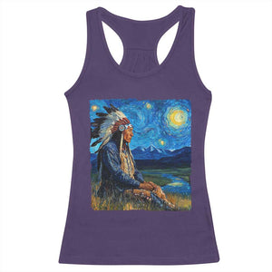 Native American Indian Van Goghs Starry Night Racerback Tank Top TS11 Purple Print Your Wear
