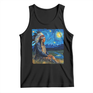 Native American Indian Van Goghs Starry Night Tank Top TS11 Black Print Your Wear
